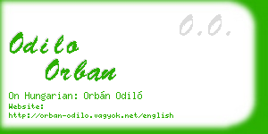 odilo orban business card